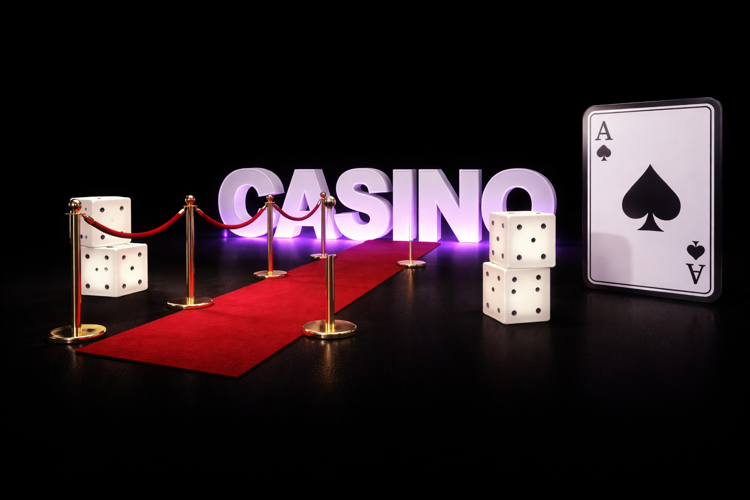 Decoration casino enseigne lumineuse